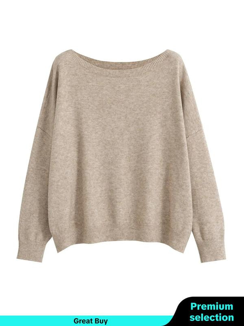 Scoop Neck Knitted Sweater